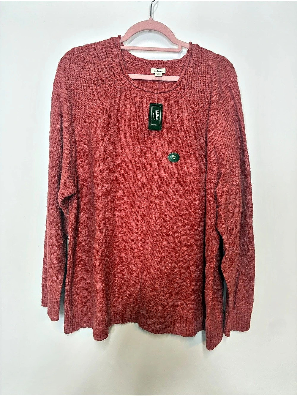 L.L.Bean Women's Knit Sweater in Red Size 3X NWT